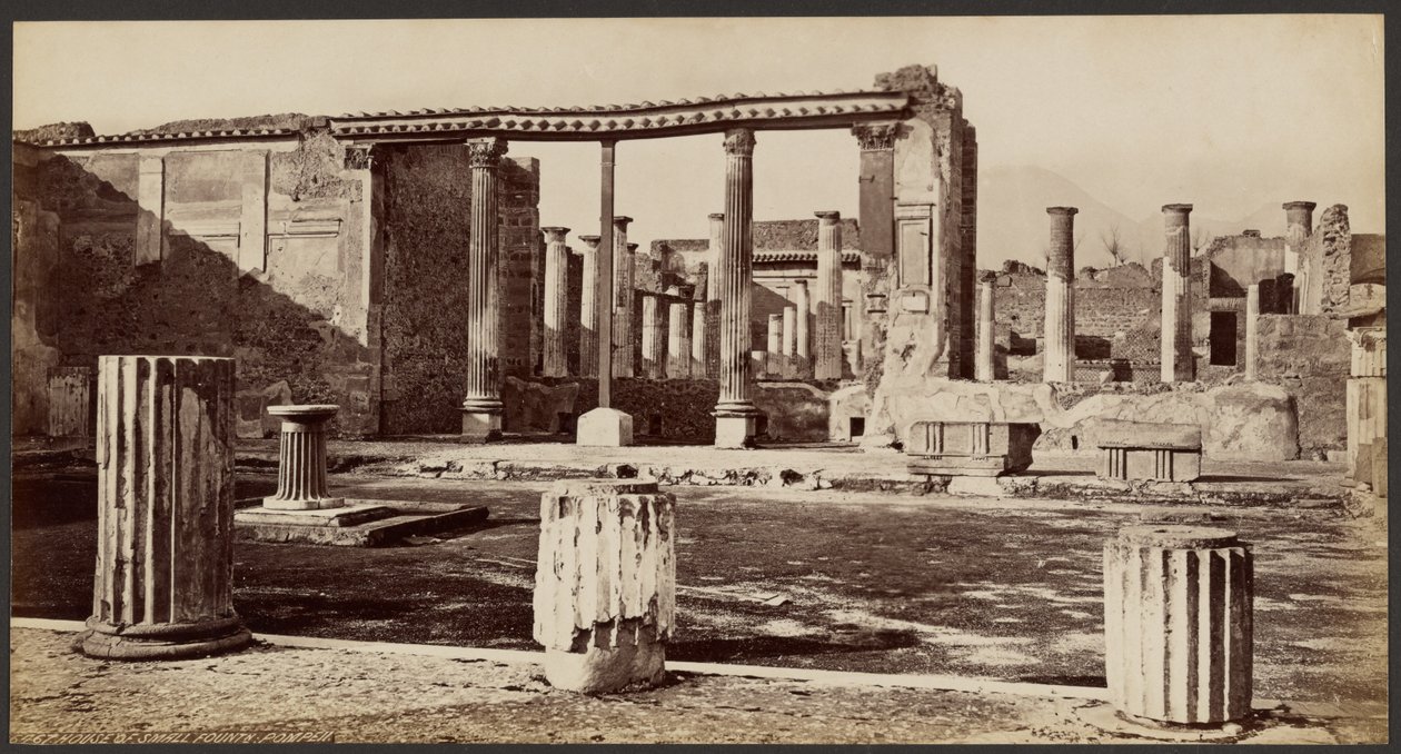 Den lilla fontänens hus, Pompeji av Francis Frith