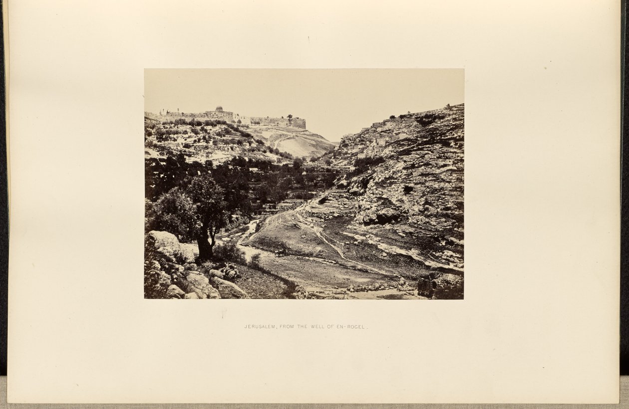 Jerusalem, från En-Rogels brunn av Francis Frith