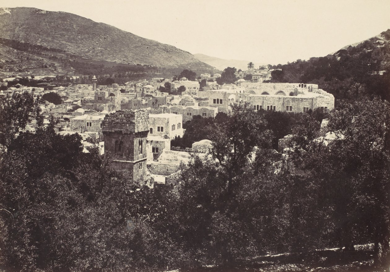 Nablous, Det antika Sikem, 1857. av Francis Frith