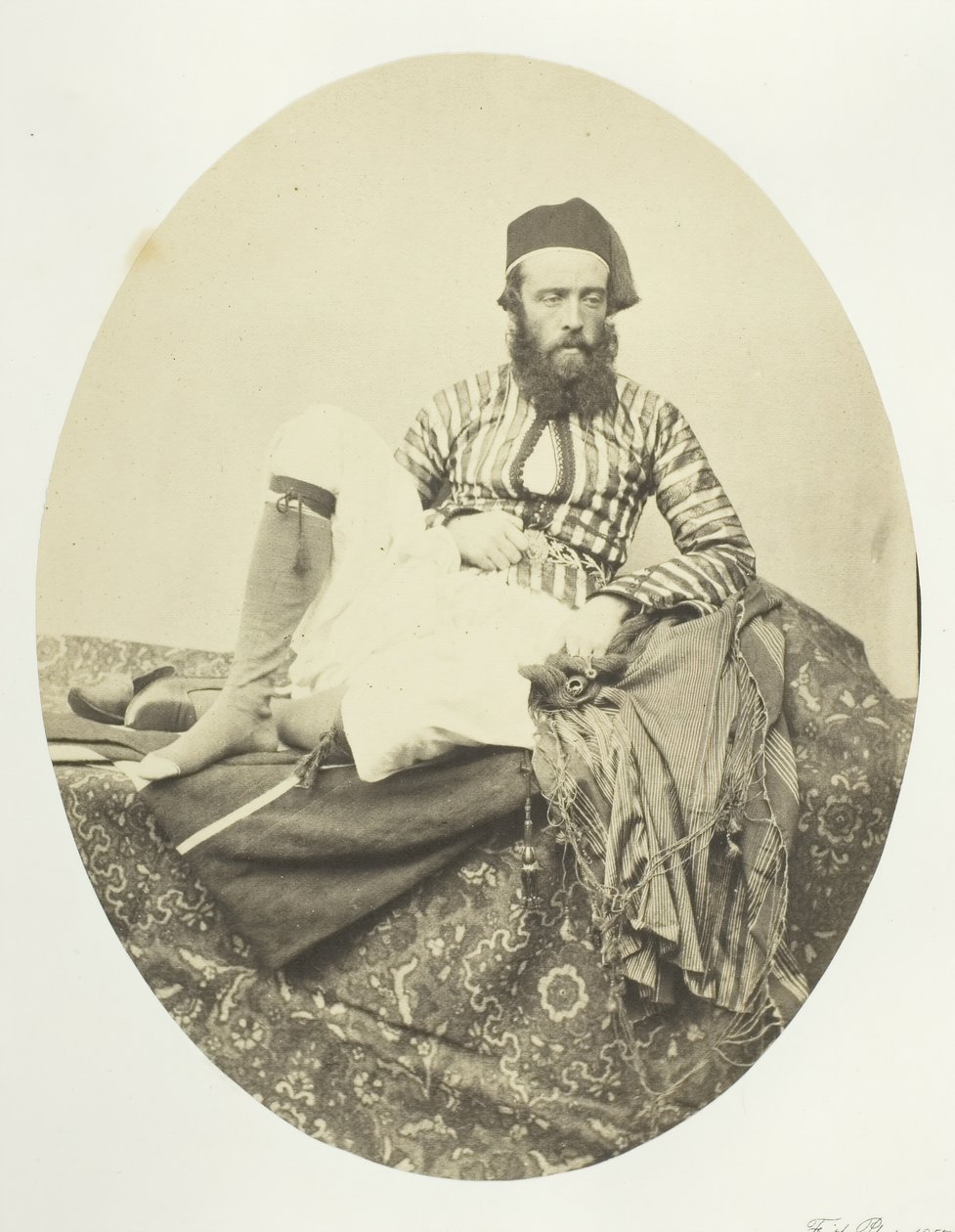Porträtt, turkisk sommardräkt, 1857. av Francis Frith