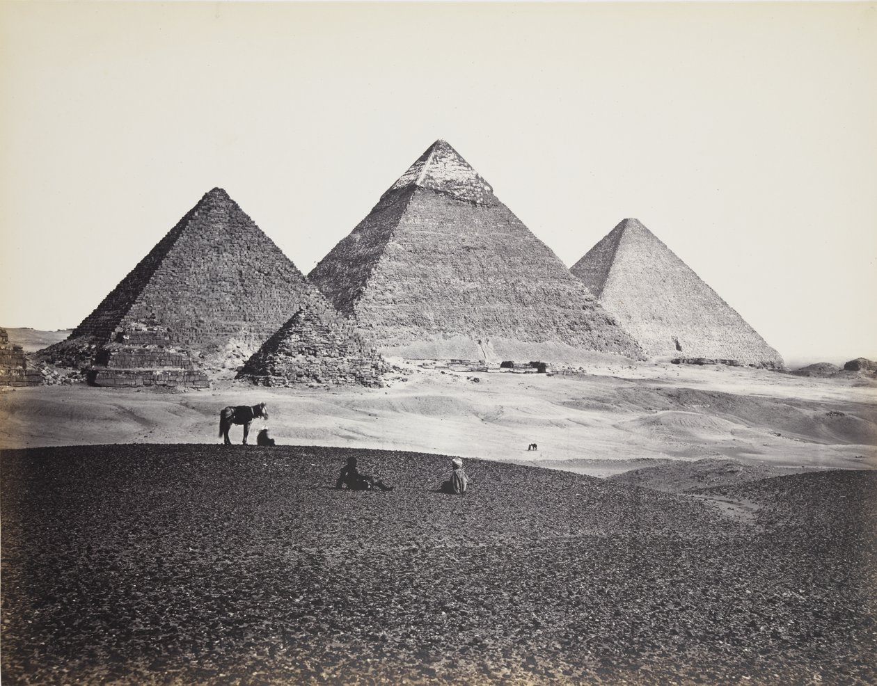 Pyramiderna i El-Gizeh, sedda från sydväst av Francis Frith