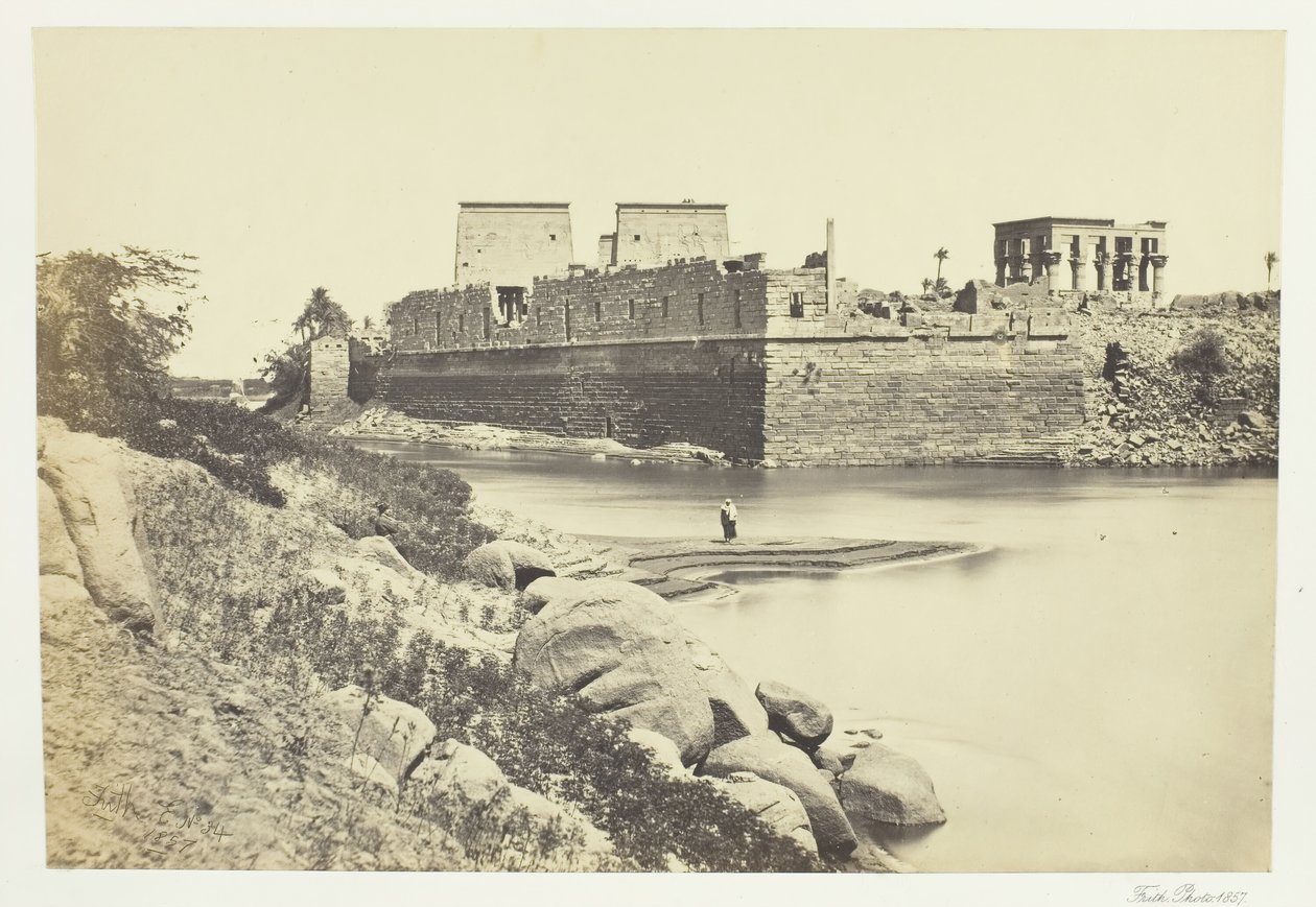 Södra änden av ön Philæ, 1857. av Francis Frith