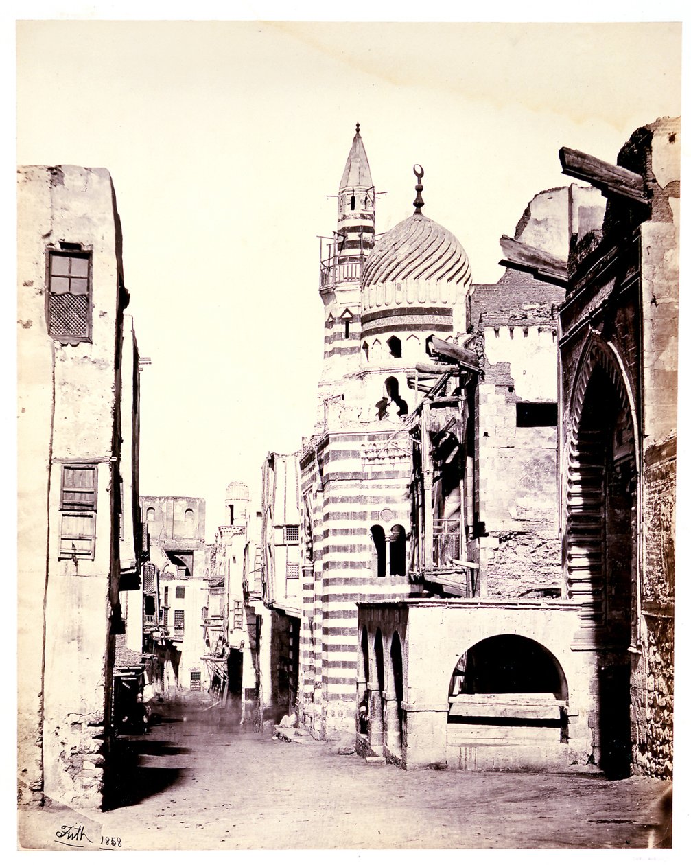 Gatuvy i Kairo av Francis Frith