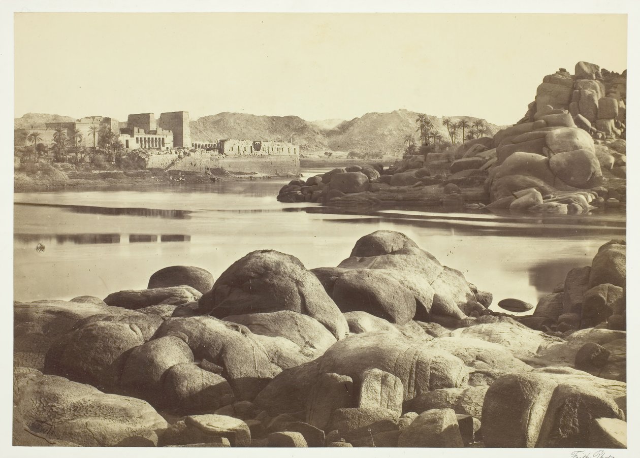 The Approach to Philae, ca. 1857. av Francis Frith