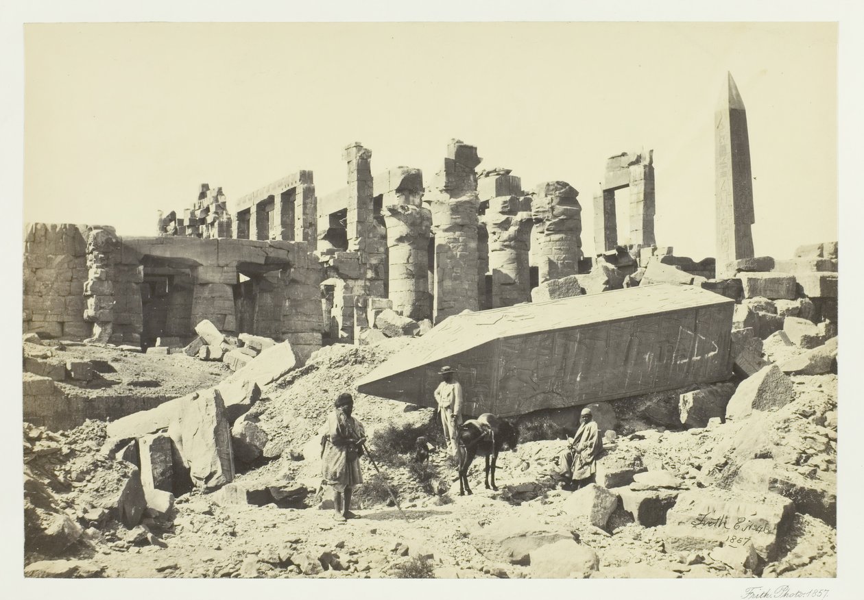 Den trasiga obelisken, Karnac, 1857. av Francis Frith