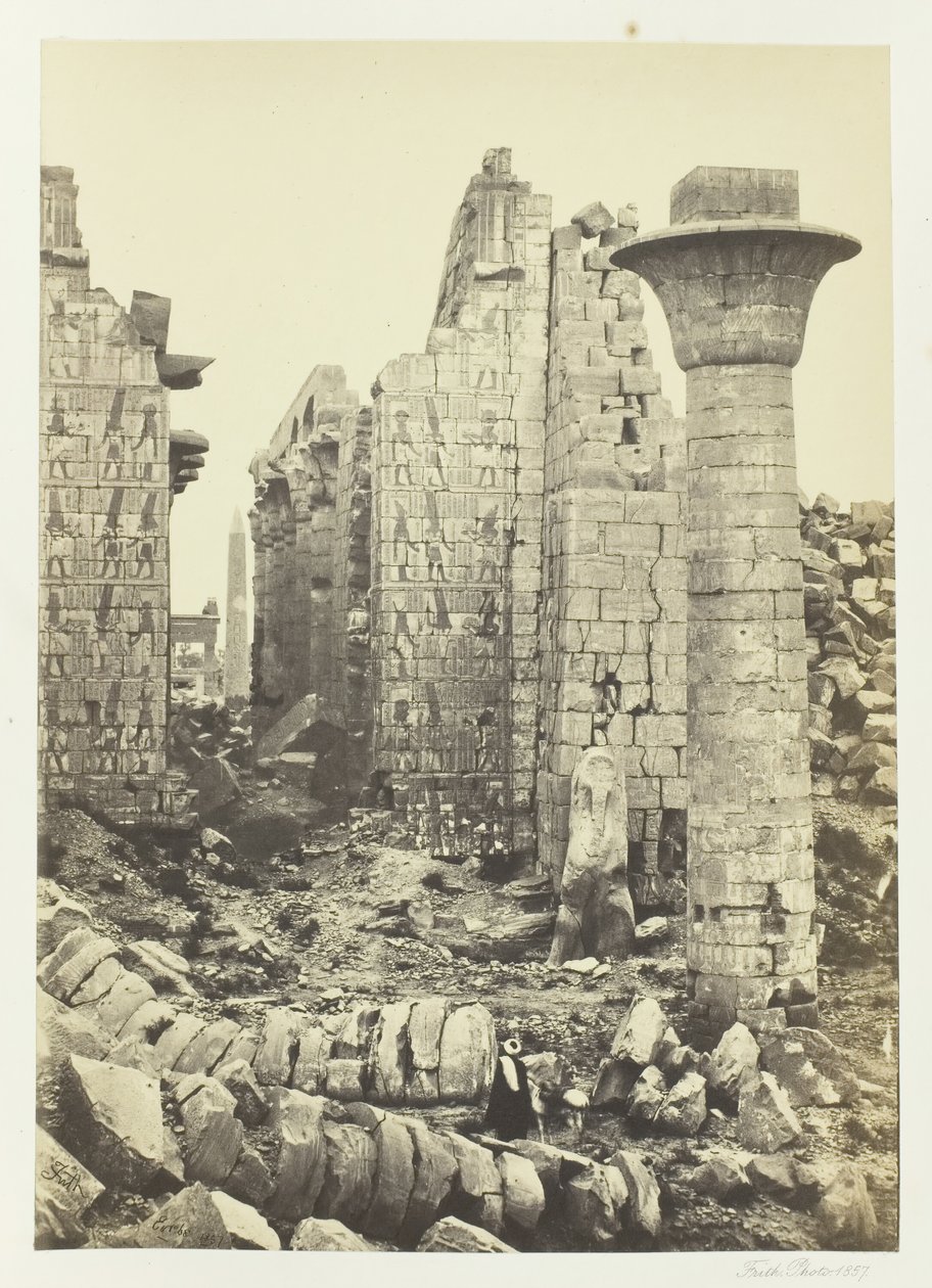 Court of Shishak, 1857. av Francis Frith