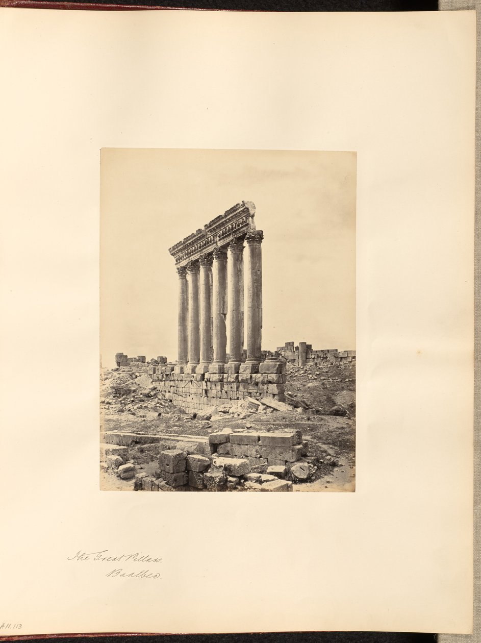 De stora pelarna, Baalbek av Francis Frith
