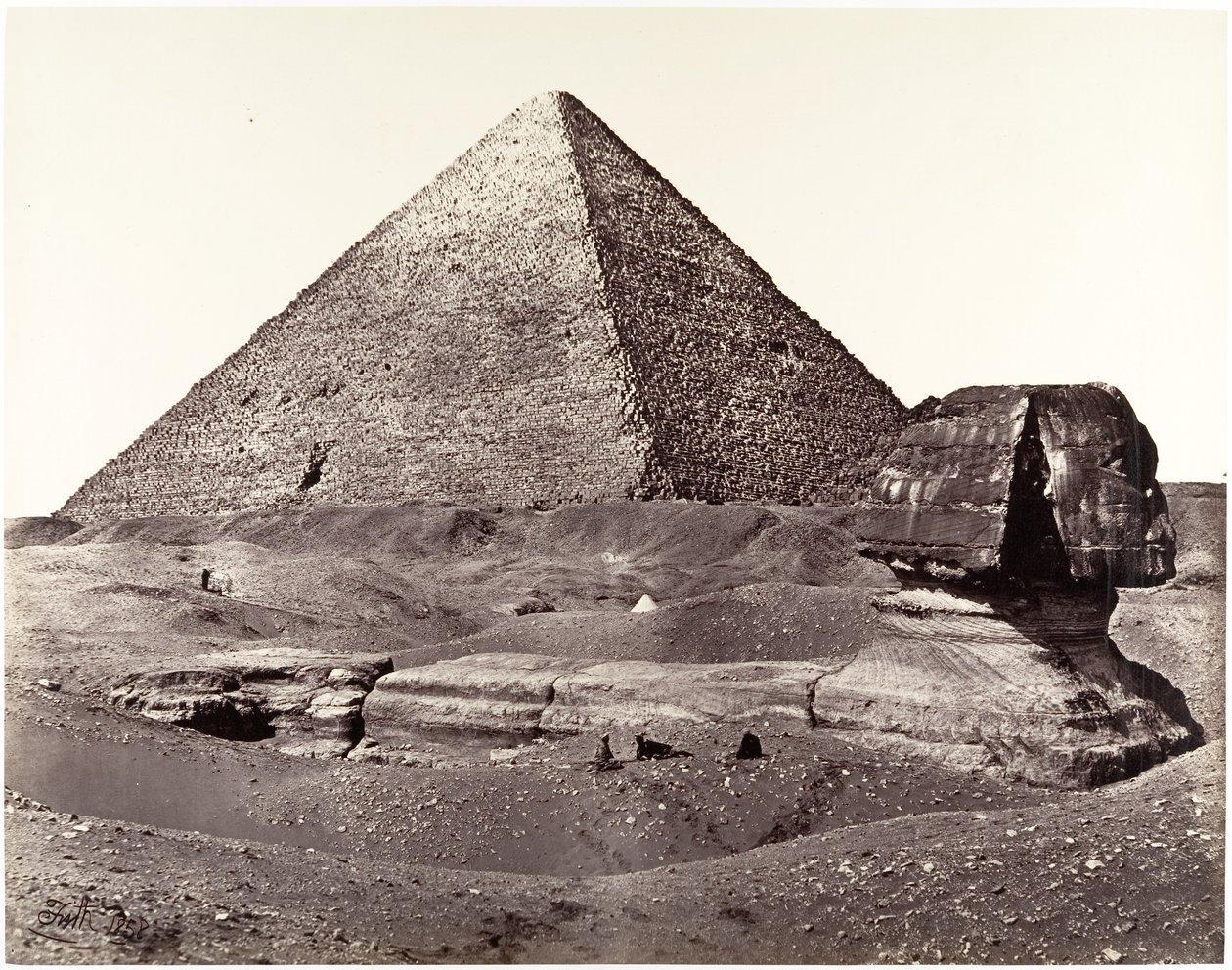 Den stora pyramiden och den stora sfinxen av Francis Frith
