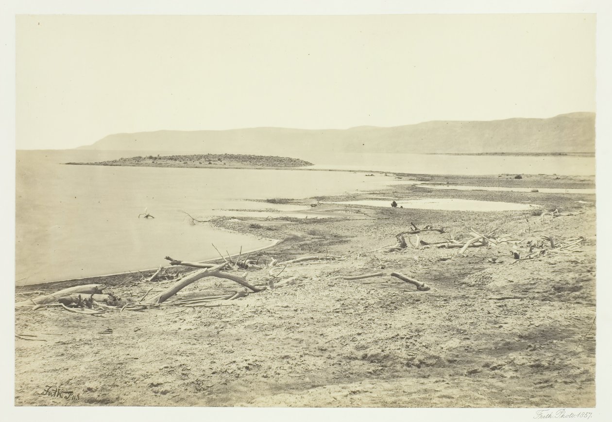 Döda havets norra kust, 1857. av Francis Frith