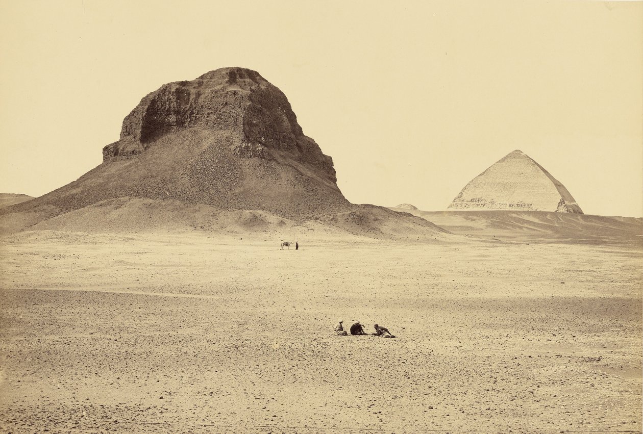 Pyramiderna i Dahshur, sedda från öster av Francis Frith