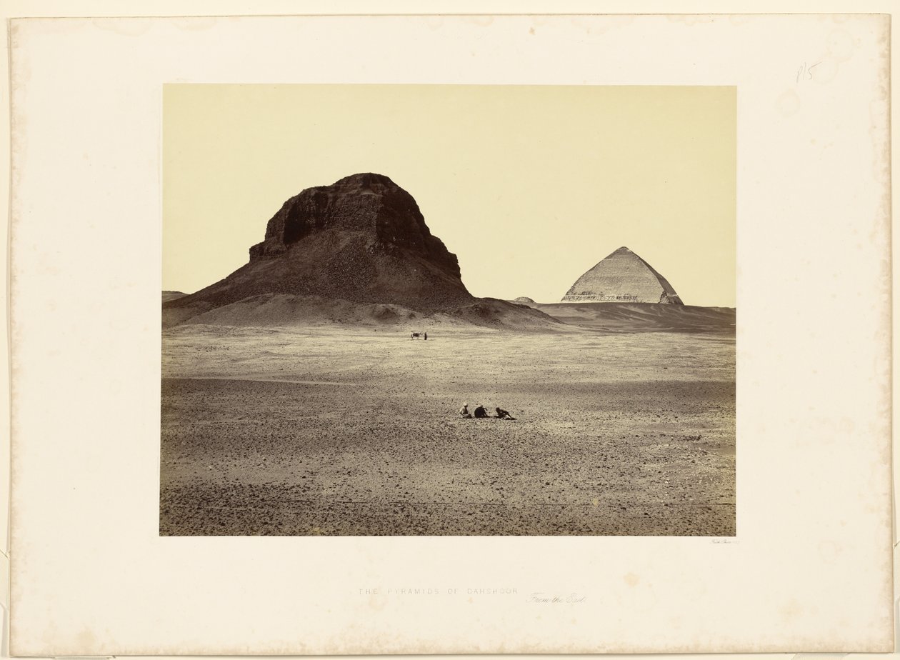 Pyramiderna i Dahshur, från öster av Francis Frith