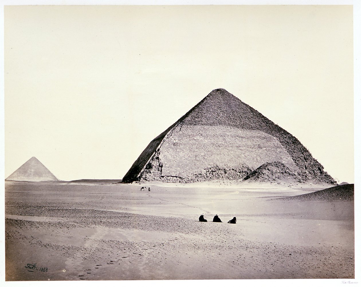 Pyramiderna i Dahshoor, sedda från sydväst av Francis Frith