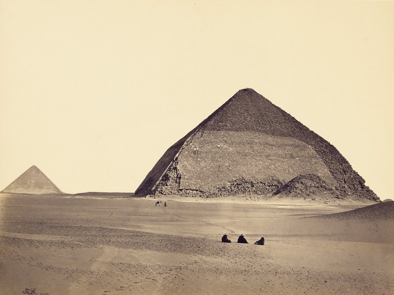 Pyramiderna i Dahshur från sydväst av Francis Frith