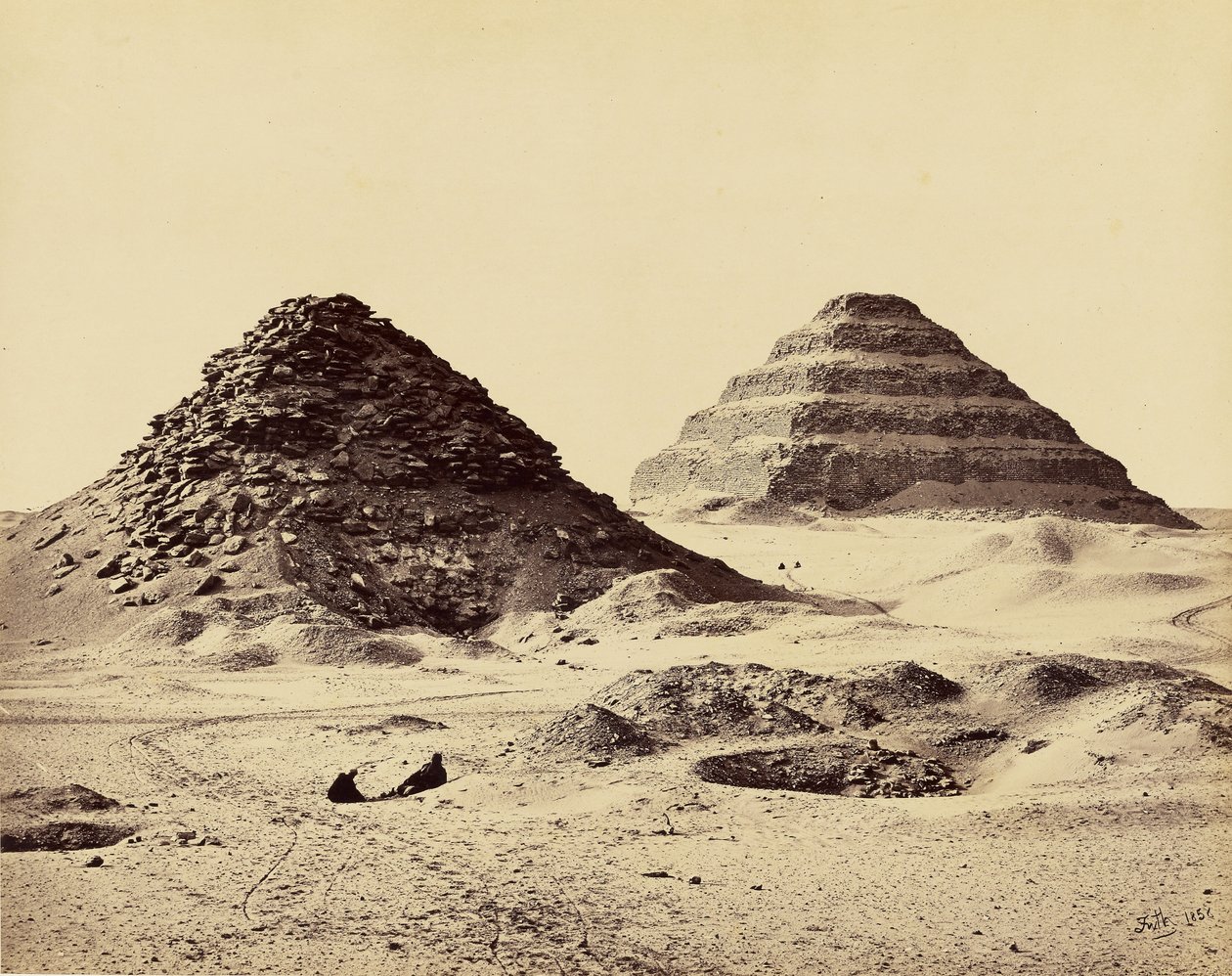Pyramiderna i Sakkarah. Från nordost av Francis Frith