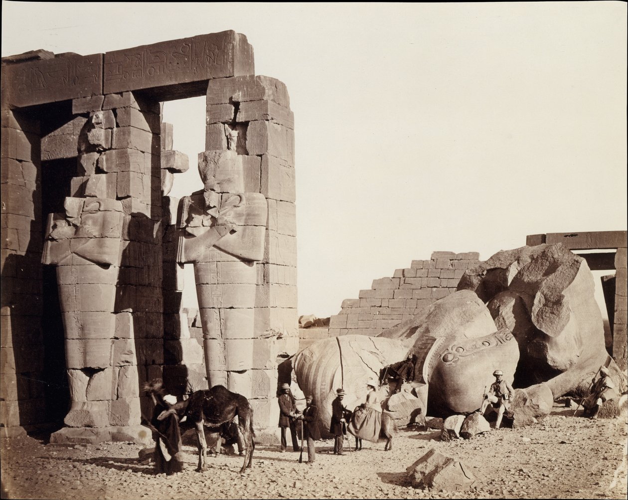 Ramesseum i El-Kurneh, Thebe av Francis Frith