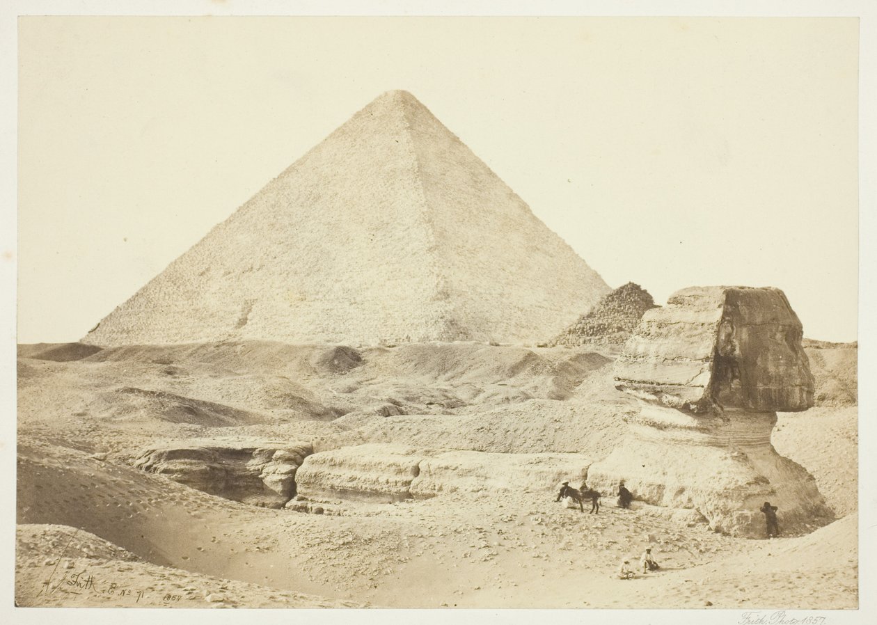 Sphynxen och den stora pyramiden av Francis Frith