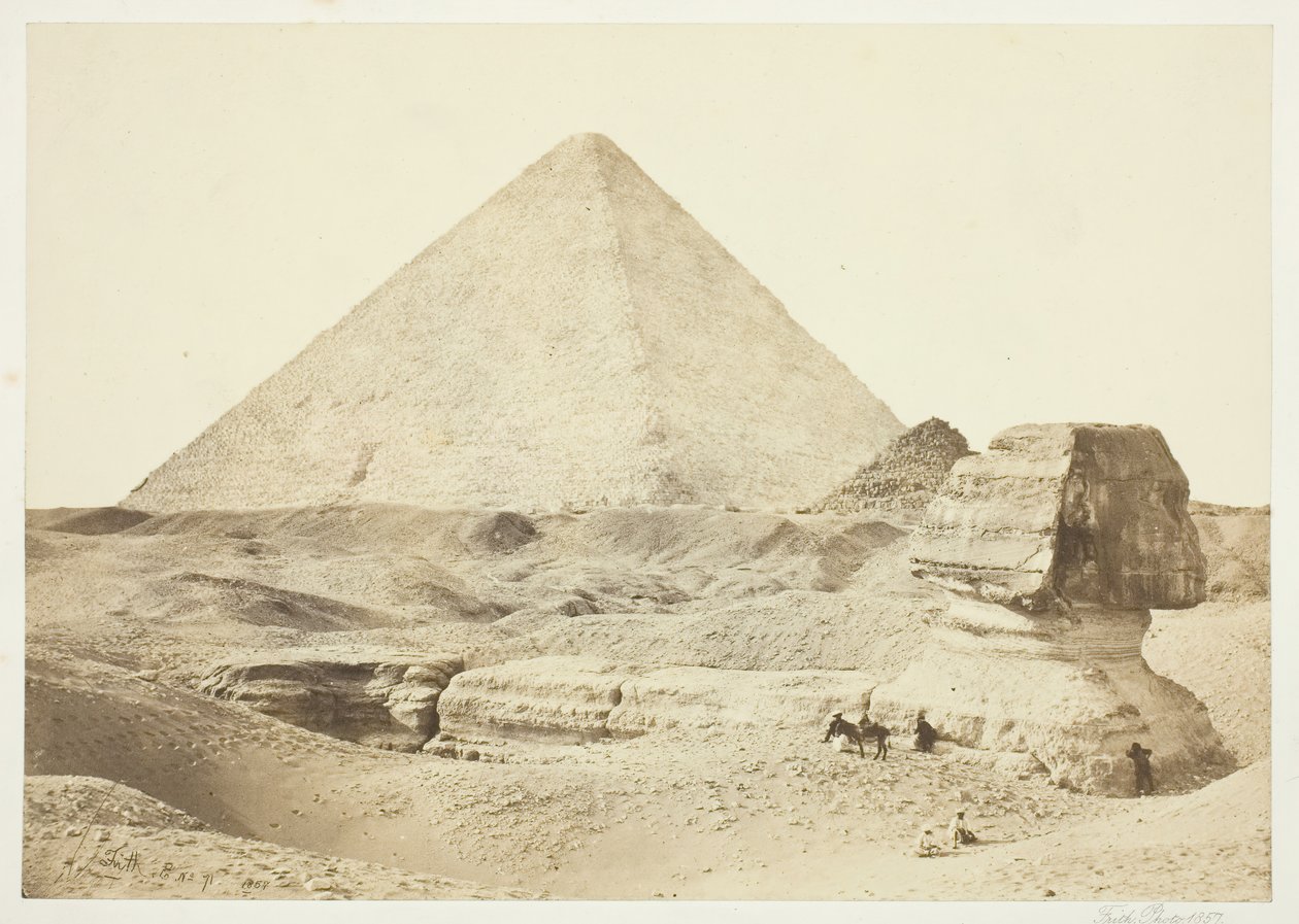 The Sphynx and Great Pyramid, 1857, tryckt 1862. av Francis Frith