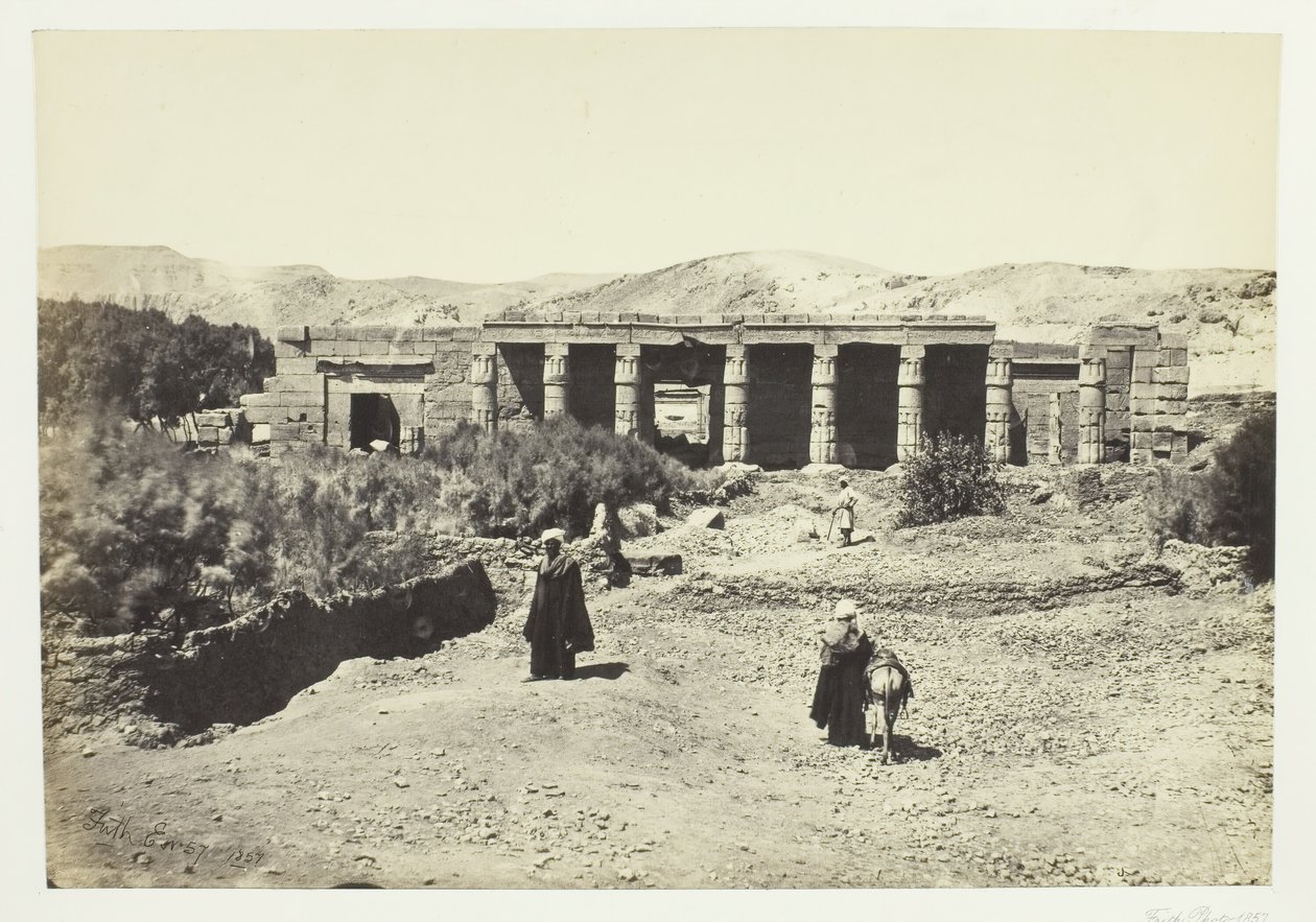 Templet i Goorneh, Thebe, 1857. av Francis Frith