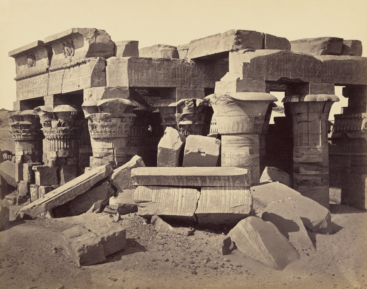 Templet för Horus och Sobek, Kom Ombo av Francis Frith