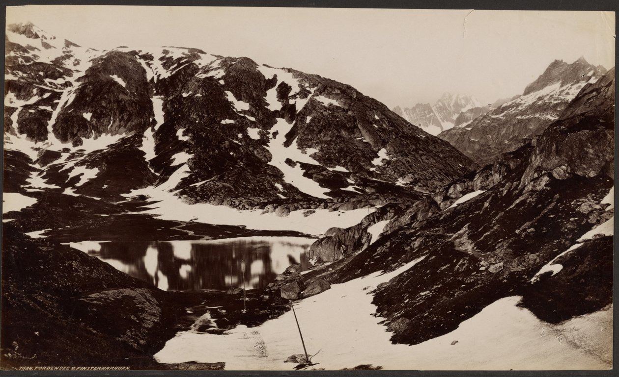 Tordensee och Finsteraarhorn av Francis Frith