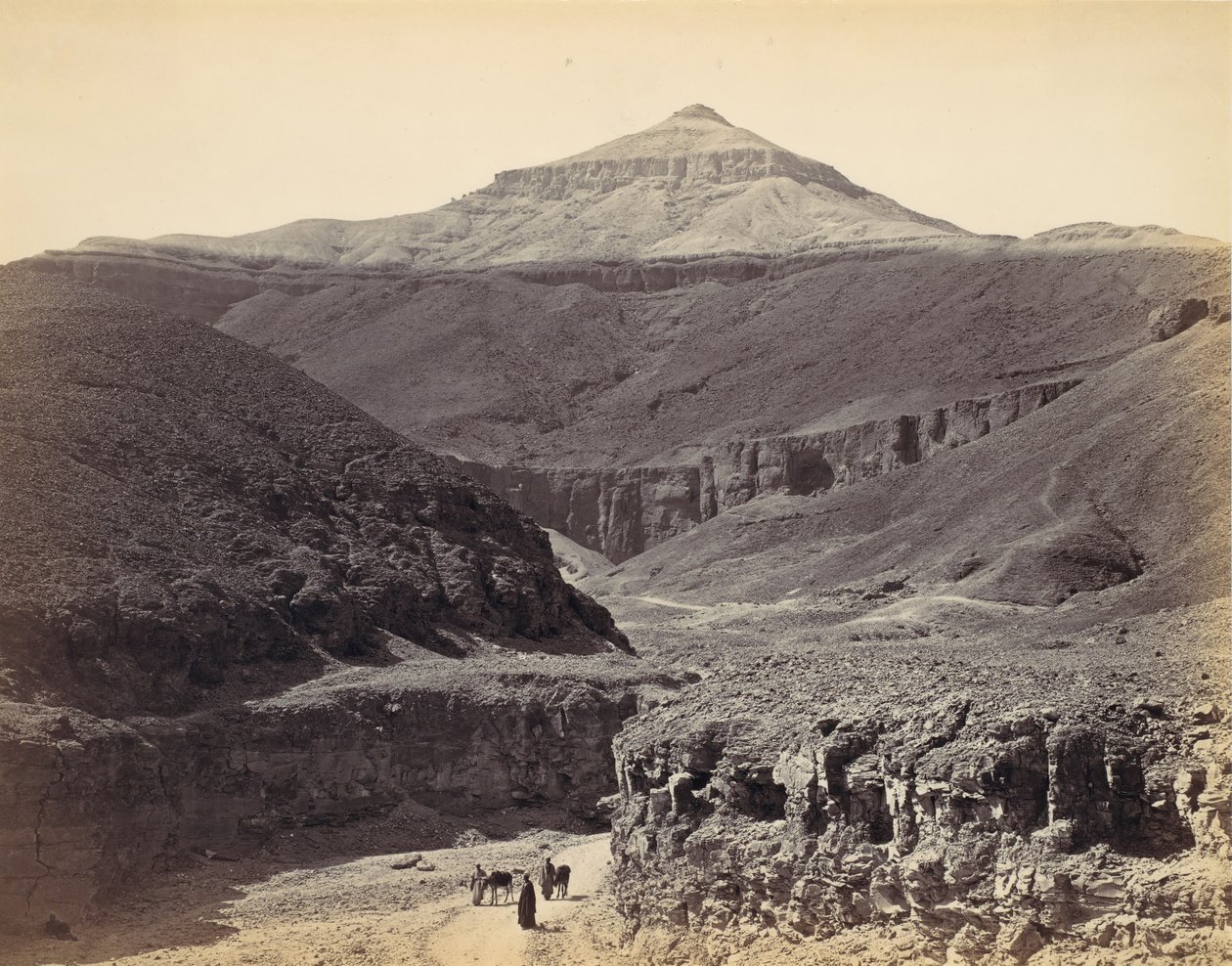 Konungarnas dal, Thebe, ca. 1857, tryckt 1870-tal. av Francis Frith