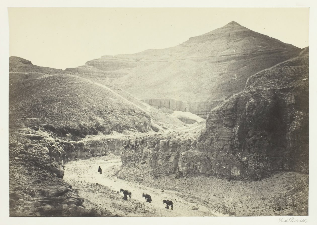 Valley of the Tomb of the Kings, Thebe, 1857. av Francis Frith