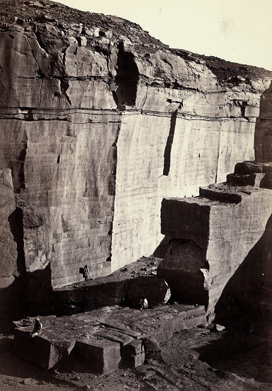 Utsikt över kiselbrotten i Egypten av Francis Frith