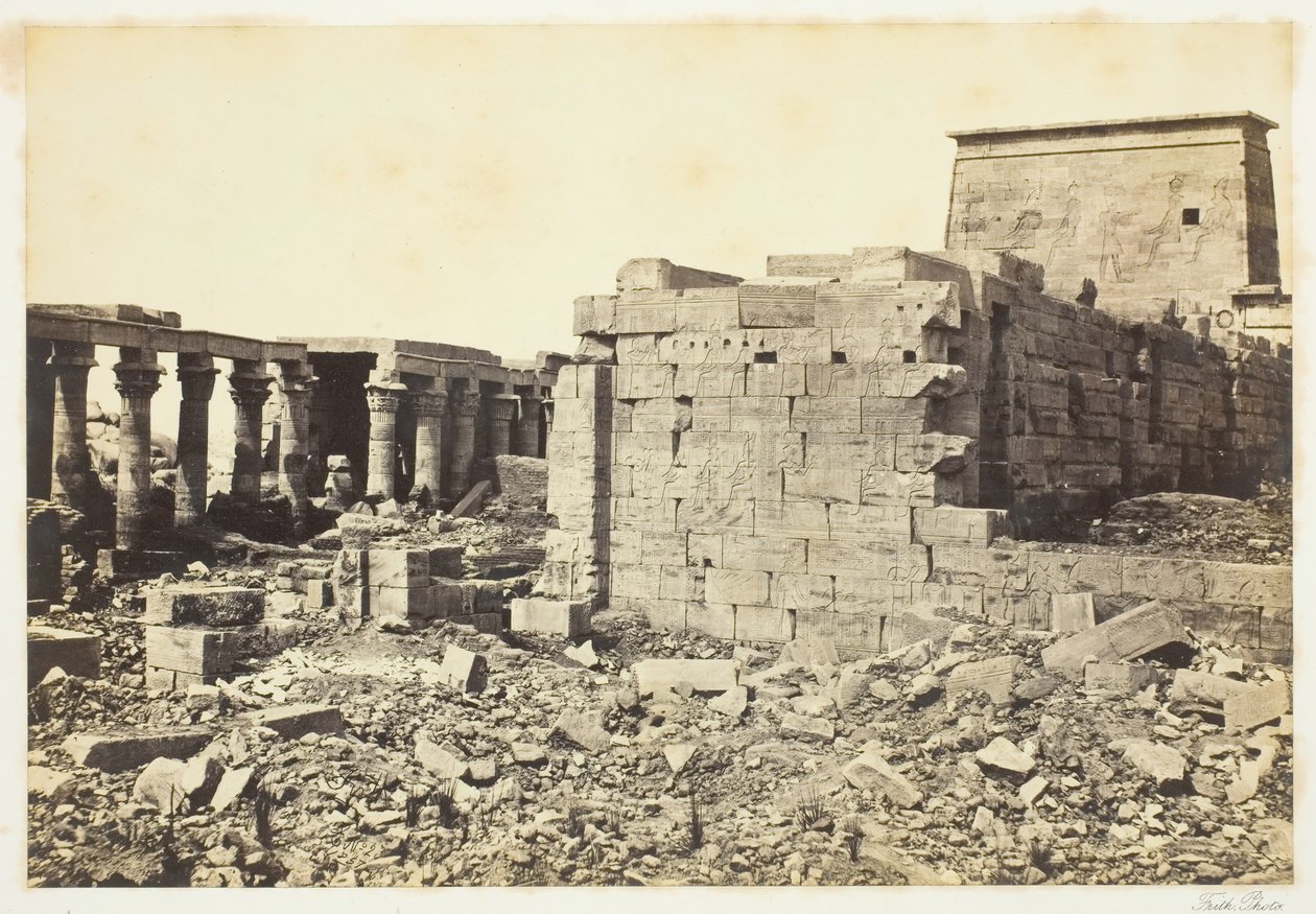 View on the Island of Philae, 1857, tryckt 1862. av Francis Frith