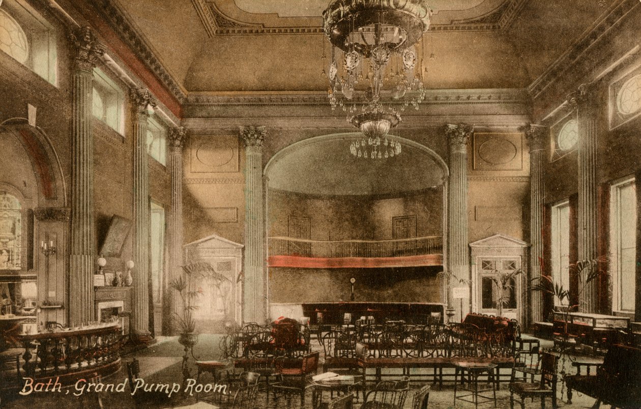 Grand Pump Room, Bath, Somerset, sent 1800-tal eller tidigt 1900-tal. av Frith and Co
