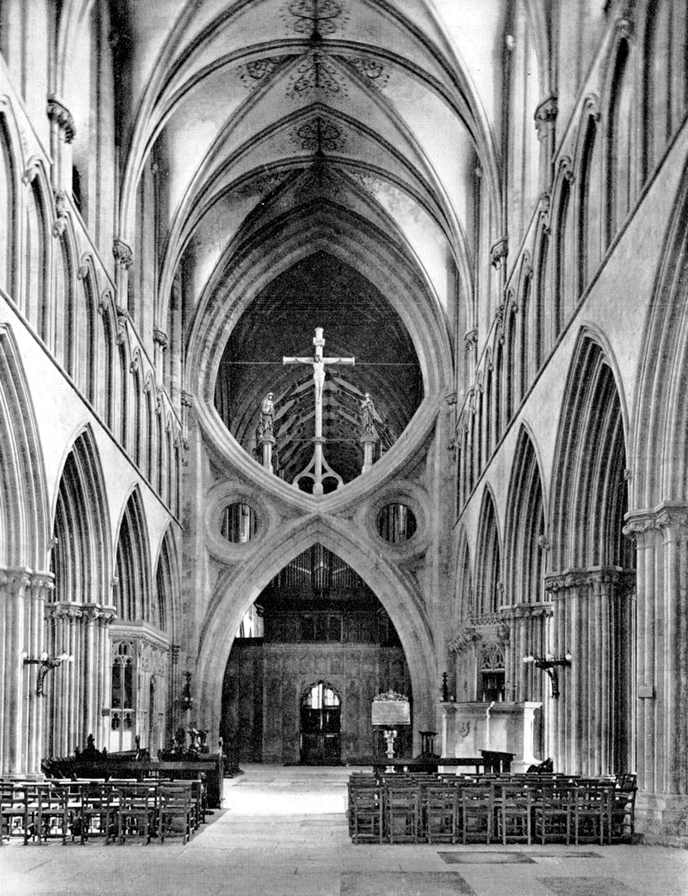 The Nave, Wells Cathedral, Somerset, England, 1924-1926 av Frith and Co