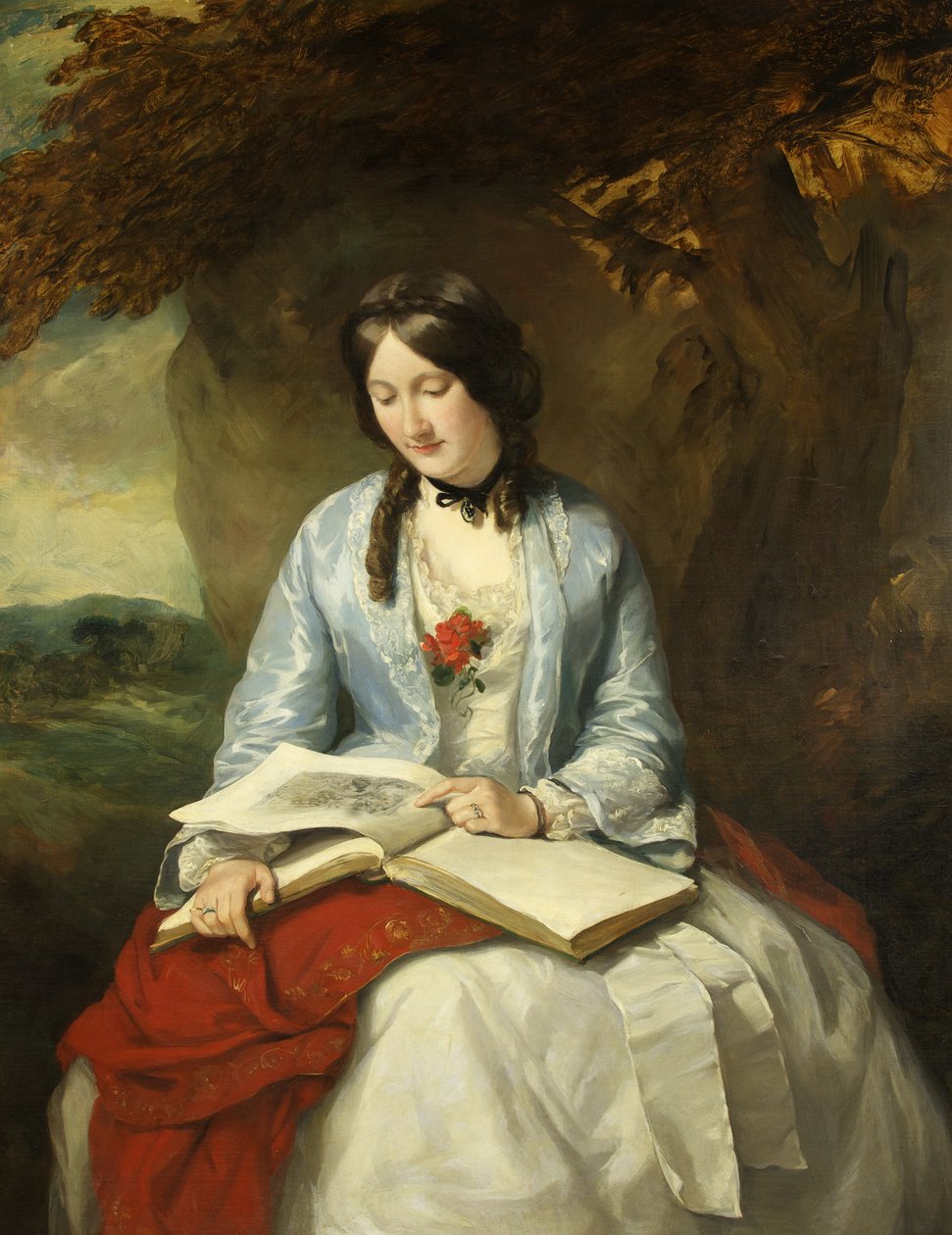 Porträtt av Mrs Livesay, ca 1851 (olja på duk) av Francis Grant