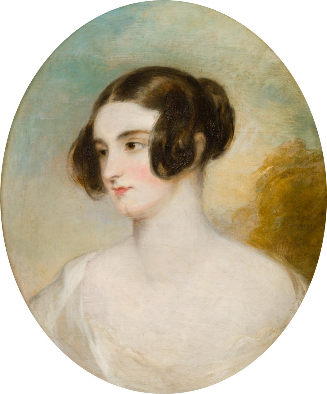 Porträtt av Hon. Henrietta Maria Forester, Lady Albert Conyngham (1809-1833), c.1829-33 (olja på duk) av Francis Grant