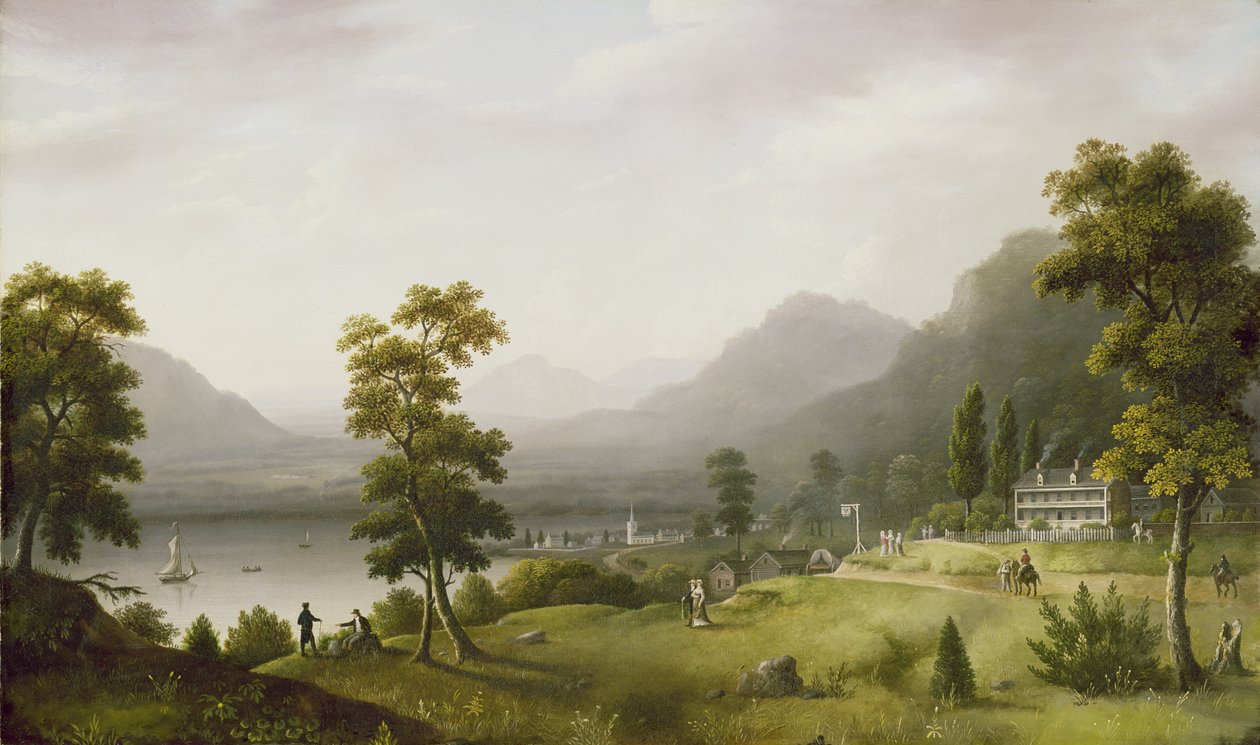 Carters Tavern vid huvudet av Lake George, 1817-18 av Francis Guy