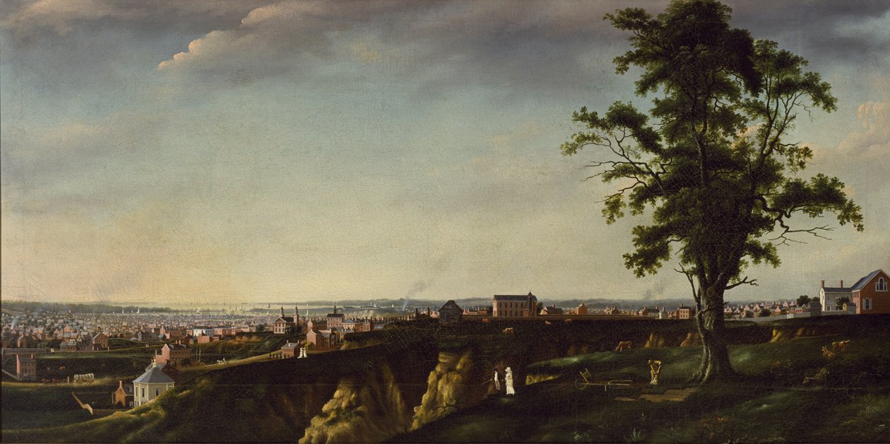 Utsikt över Baltimore från Chapel Hill, c.1803 av Francis Guy