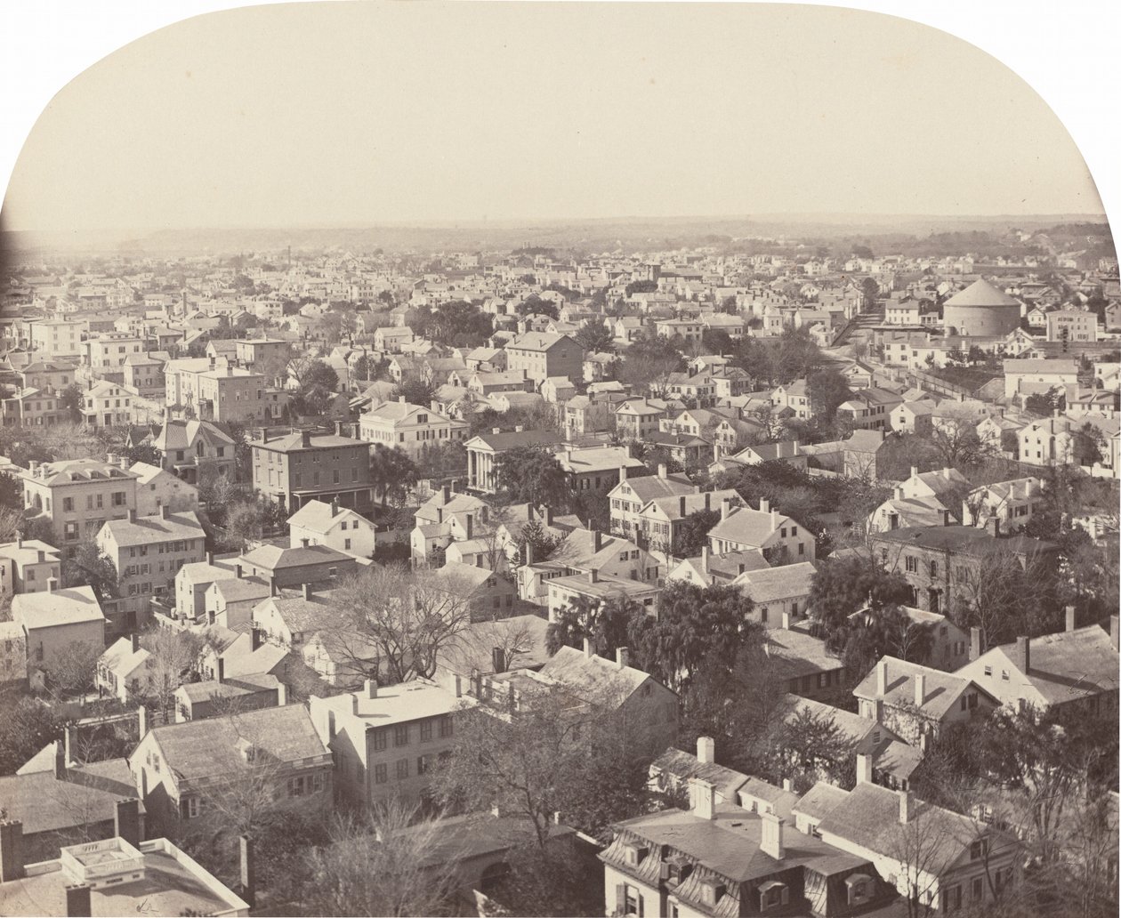Ser nordväst från Westminster Street, Providence, 1858-1860. av Francis Hacker