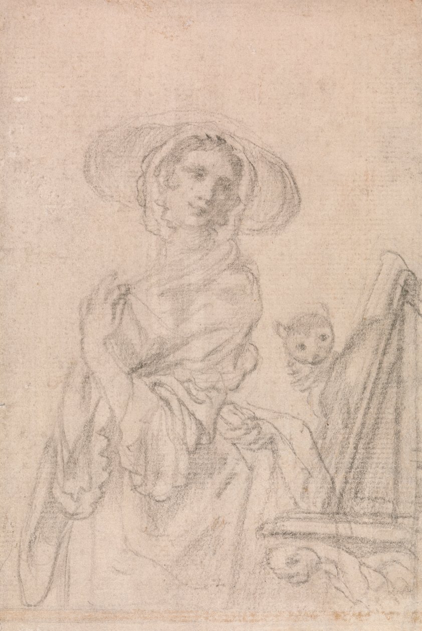 En studie för "Seeing - La Vue" (ett av de fem sinnena) av Francis Hayman