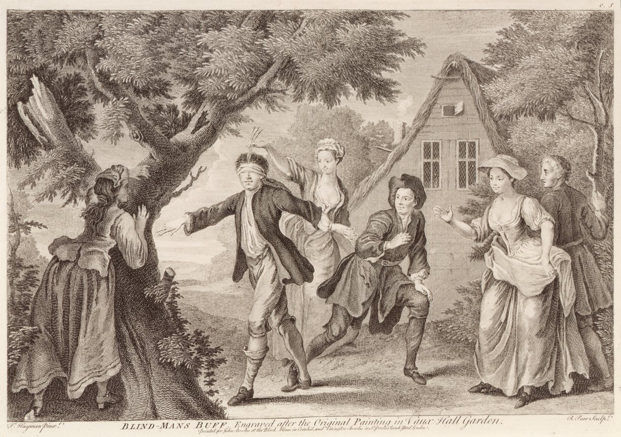 Blind-Mans Buff, graverad av Remi Parr (fl.1723-50) av Francis Hayman