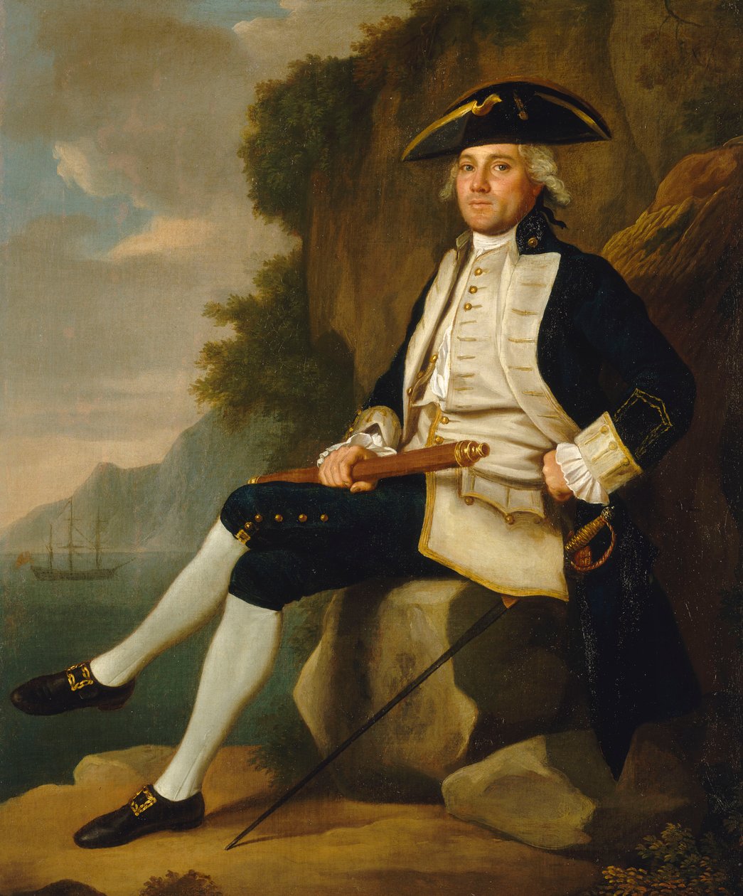 Kapten Sir Edward Vernon (1723-1794), mitten av 1700-talet (olja på duk) av Francis Hayman