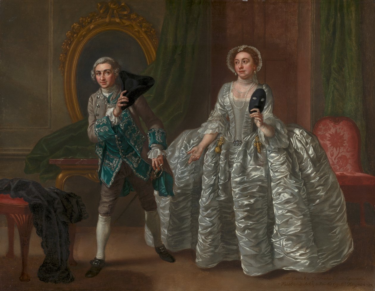 David Garrick och Mrs Pritchard i Benjamin Hoadleys "The Suspicious Husband" av Francis Hayman