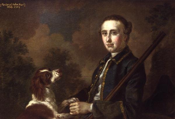 Porträtt av Sir Henry Paulet St. John Bt. (olja på duk) av Francis Hayman
