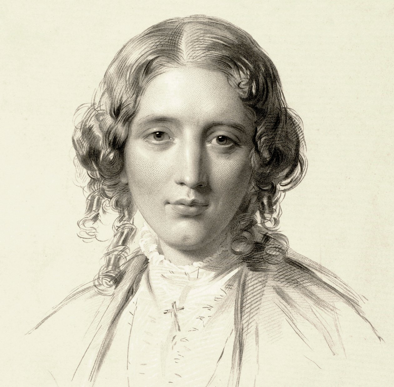 Porträtt av Harriet Beecher Stowe av Francis Holl