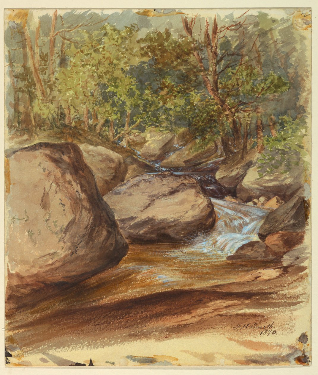 Studie av en bäck av Francis Hopkinson Smith
