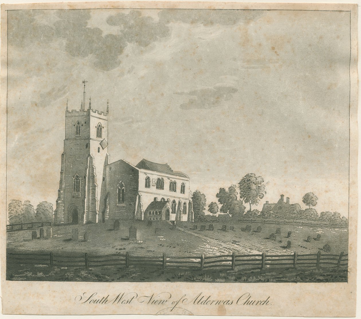 Alrewas kyrka: akvatintgravyr och [?1700-talet] (tryck) av Francis Jukes