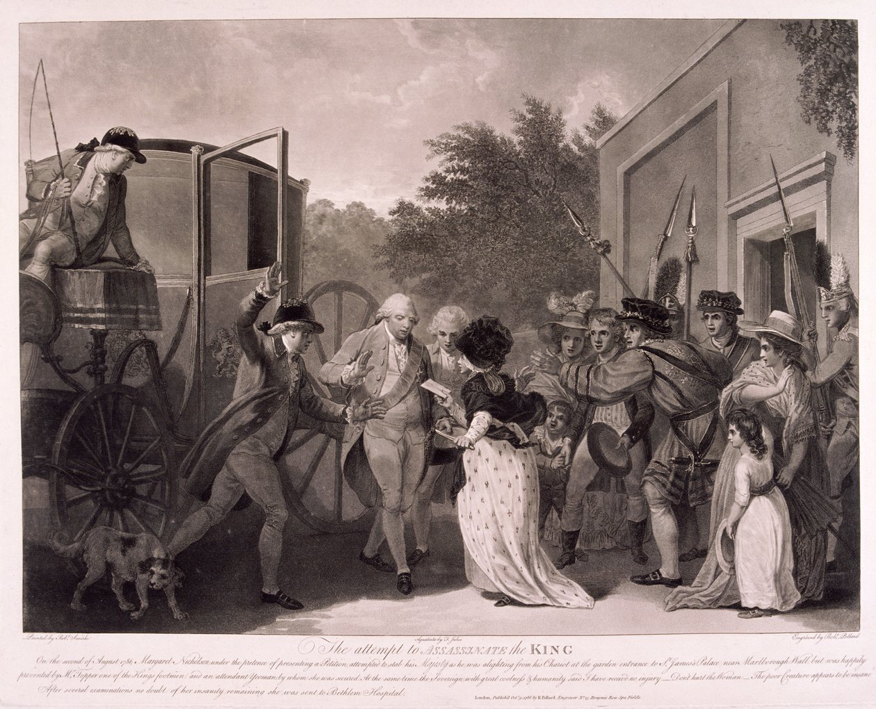 Mordförsök på kung George III, 1786 av Francis Jukes