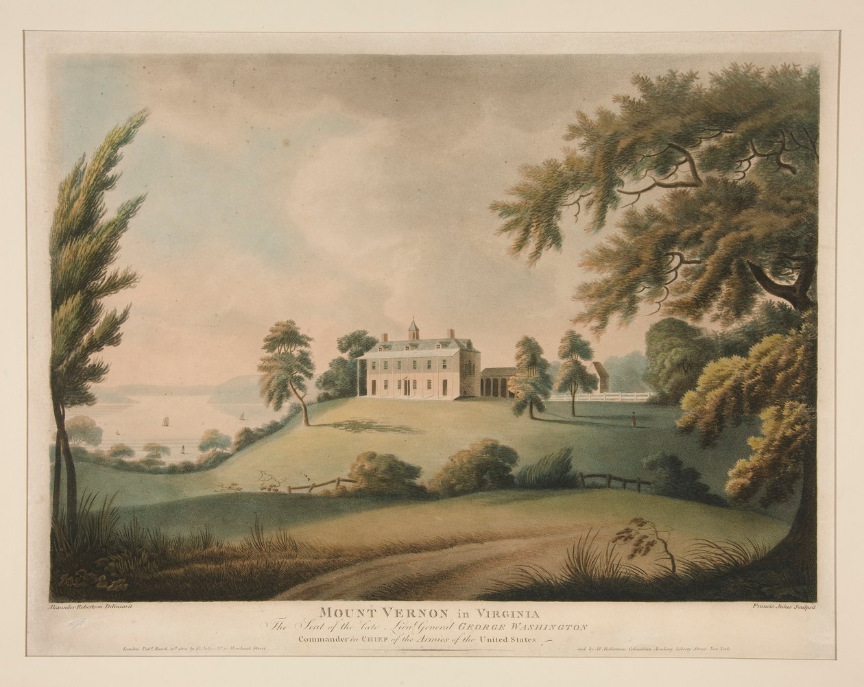 Mount Vernon i Virginia / Sätet för framlidne generallöjtnant George Washington av Francis Jukes