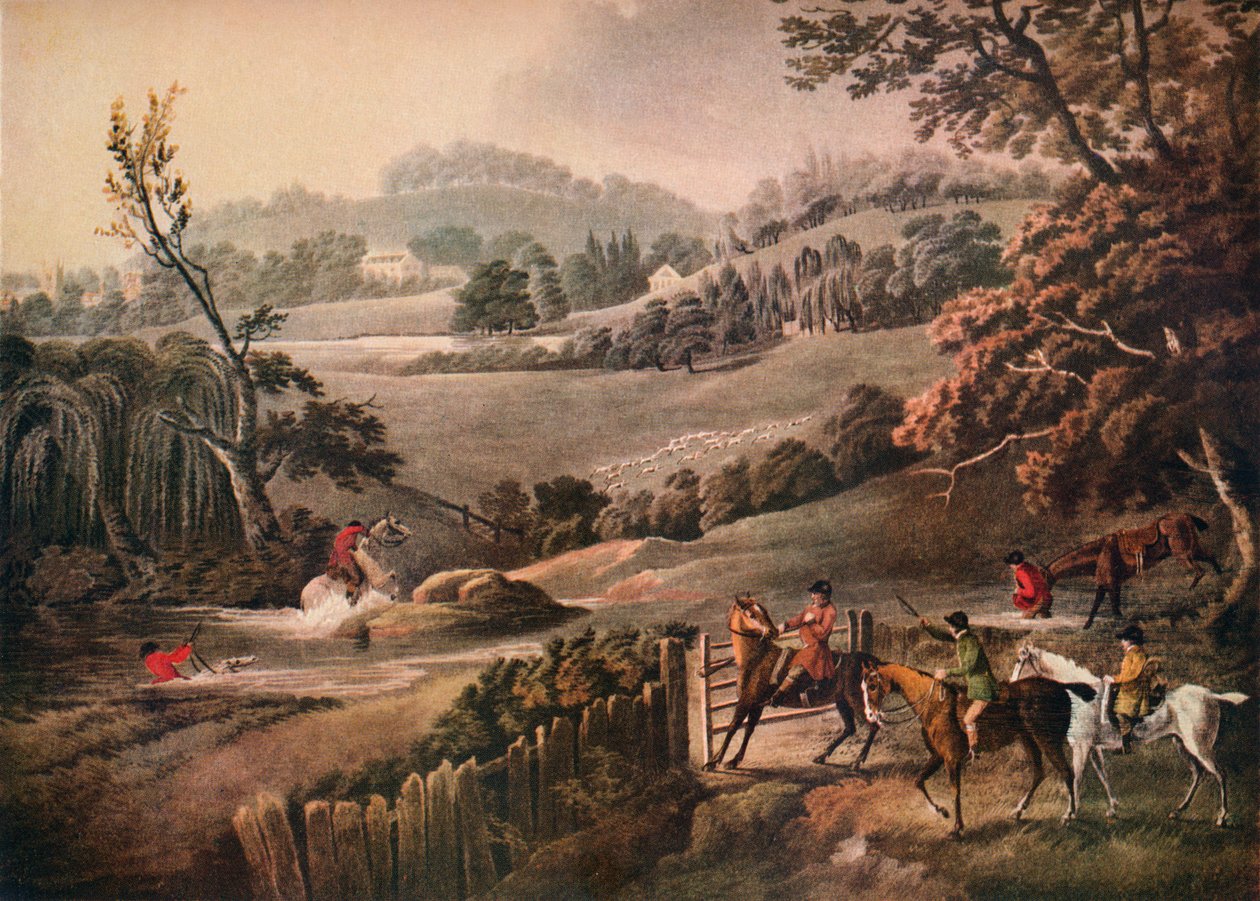 "The Bilsden Billesdon Coplow Day", c1700-talet av Francis Jukes