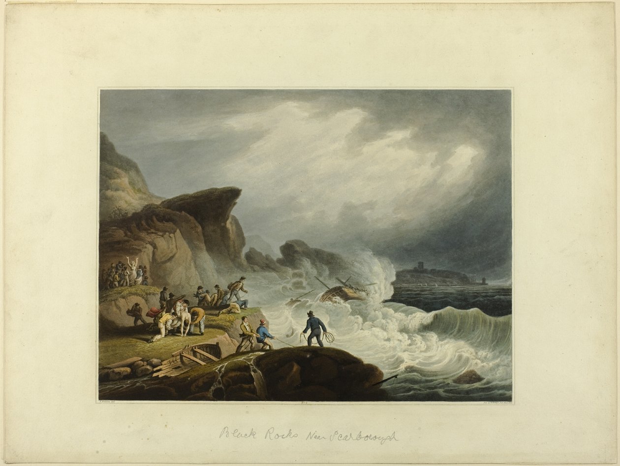 Black Rock nära Scarborough av Francis Nicholson