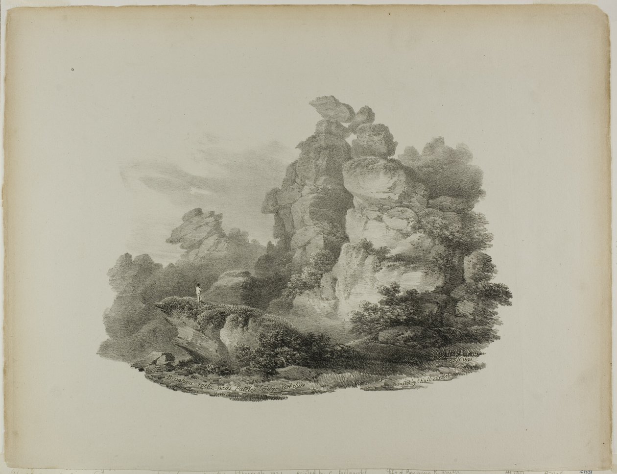 Brimham Rocks, nära Pateley Bridge Yorkshire av Francis Nicholson