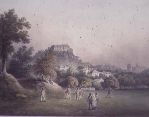 Edinburgh från Bruntsfield Golf Links, sent 1700-tal eller tidigt 1800-tal av Francis Nicholson