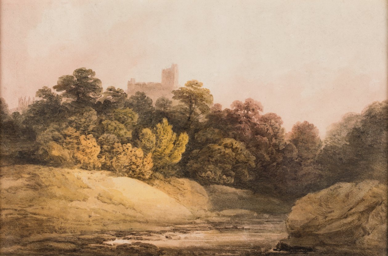 Landskap, ca 1840 (akvarell på papper) av Francis Nicholson